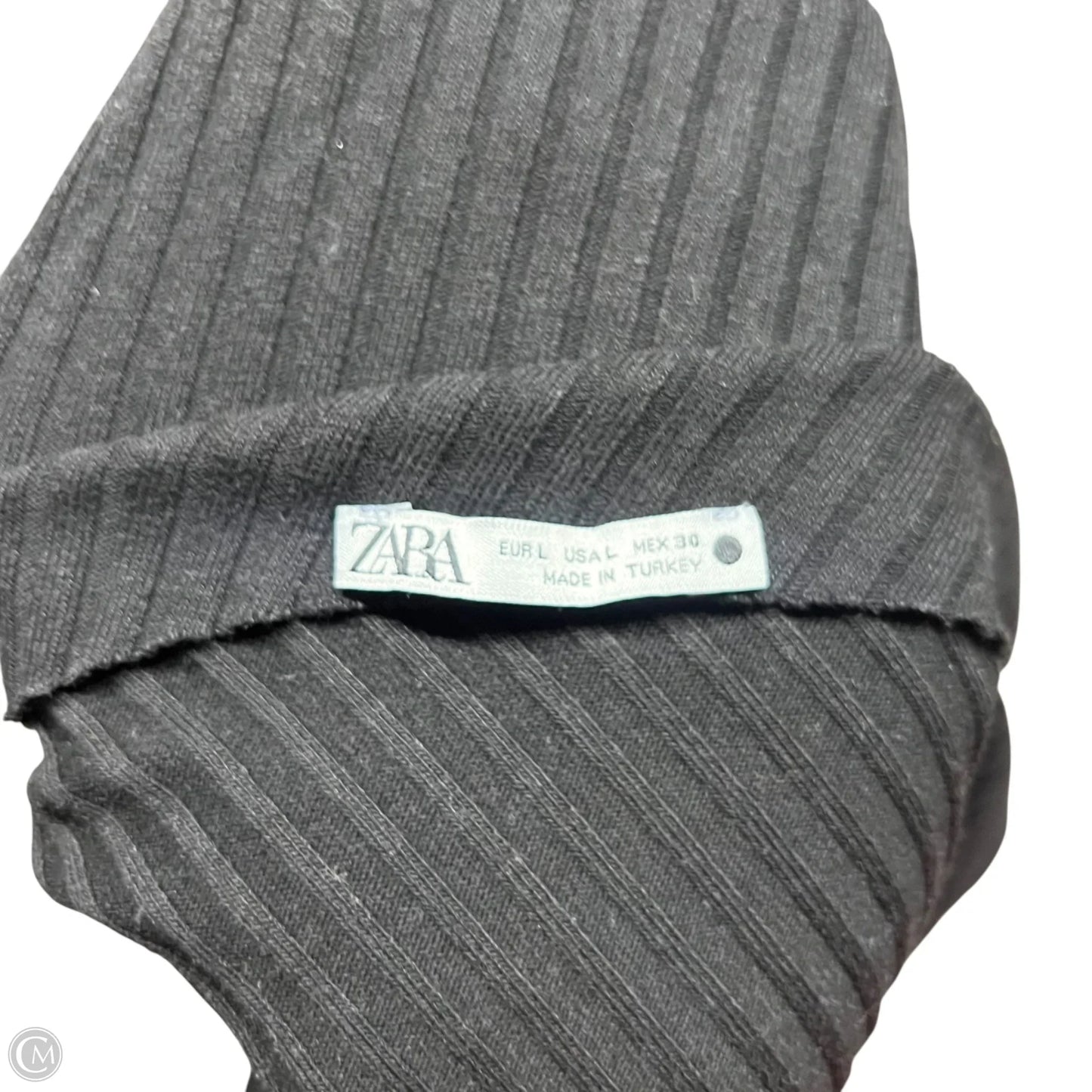 Top Sleeveless By Zara In Black, Size: L