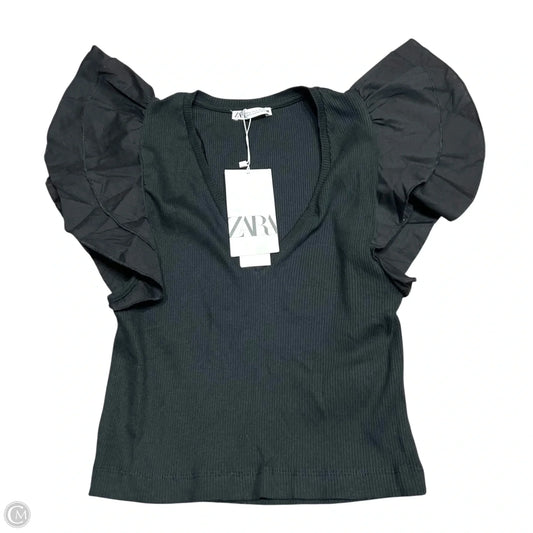 Top Sleeveless By Zara In Black, Size: L