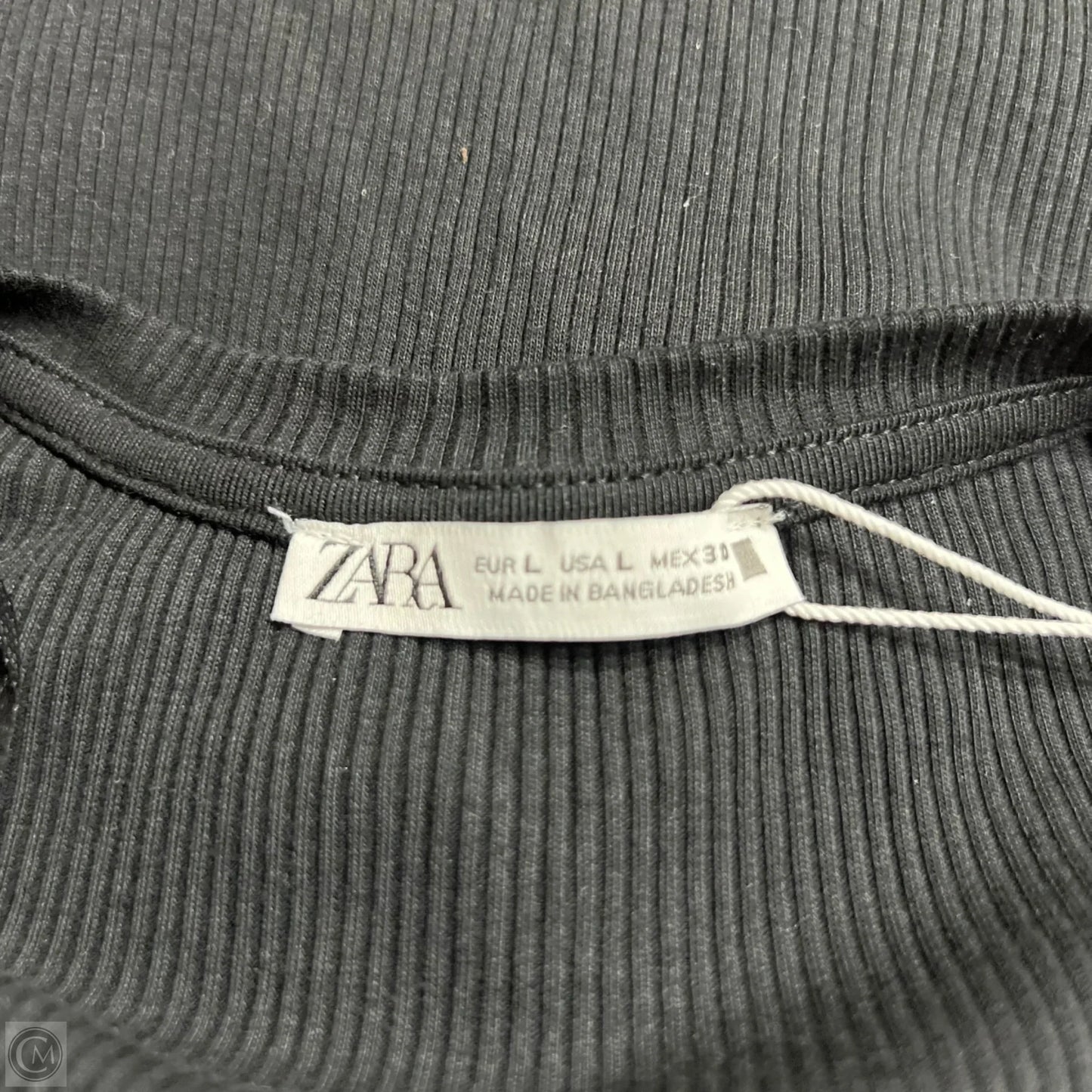 Top Sleeveless By Zara In Black, Size: L