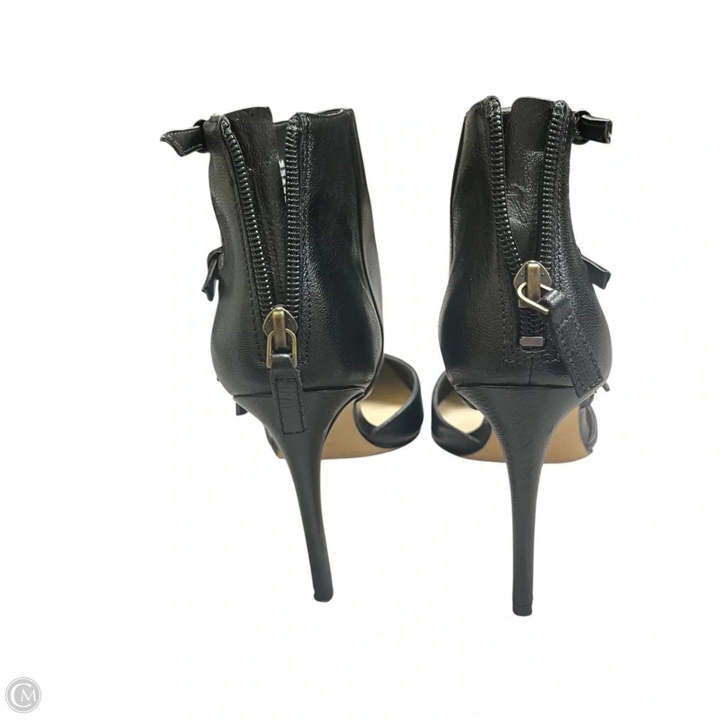 Sandals Heels Kitten By Nine West In Black, Size: 6