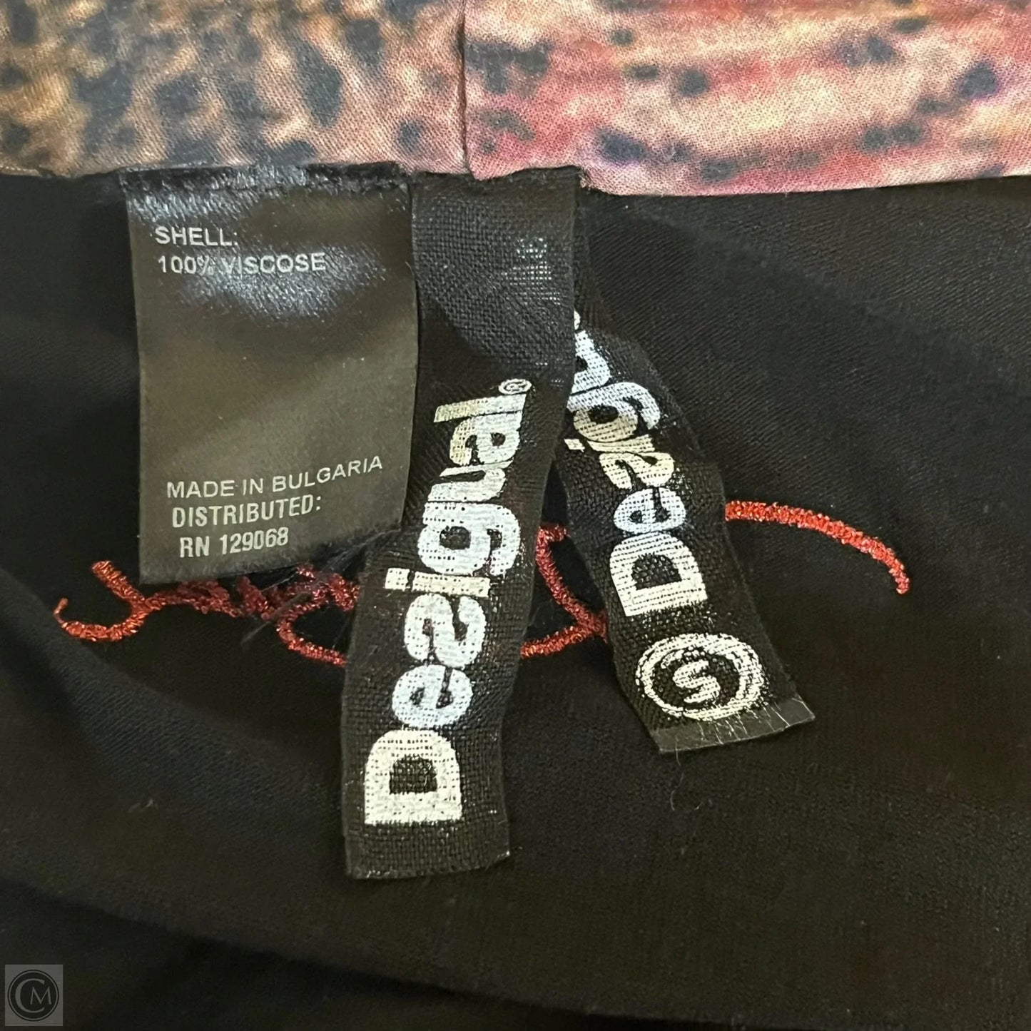 Dress Casual Short By Desigual In Black & Blue, Size: S
