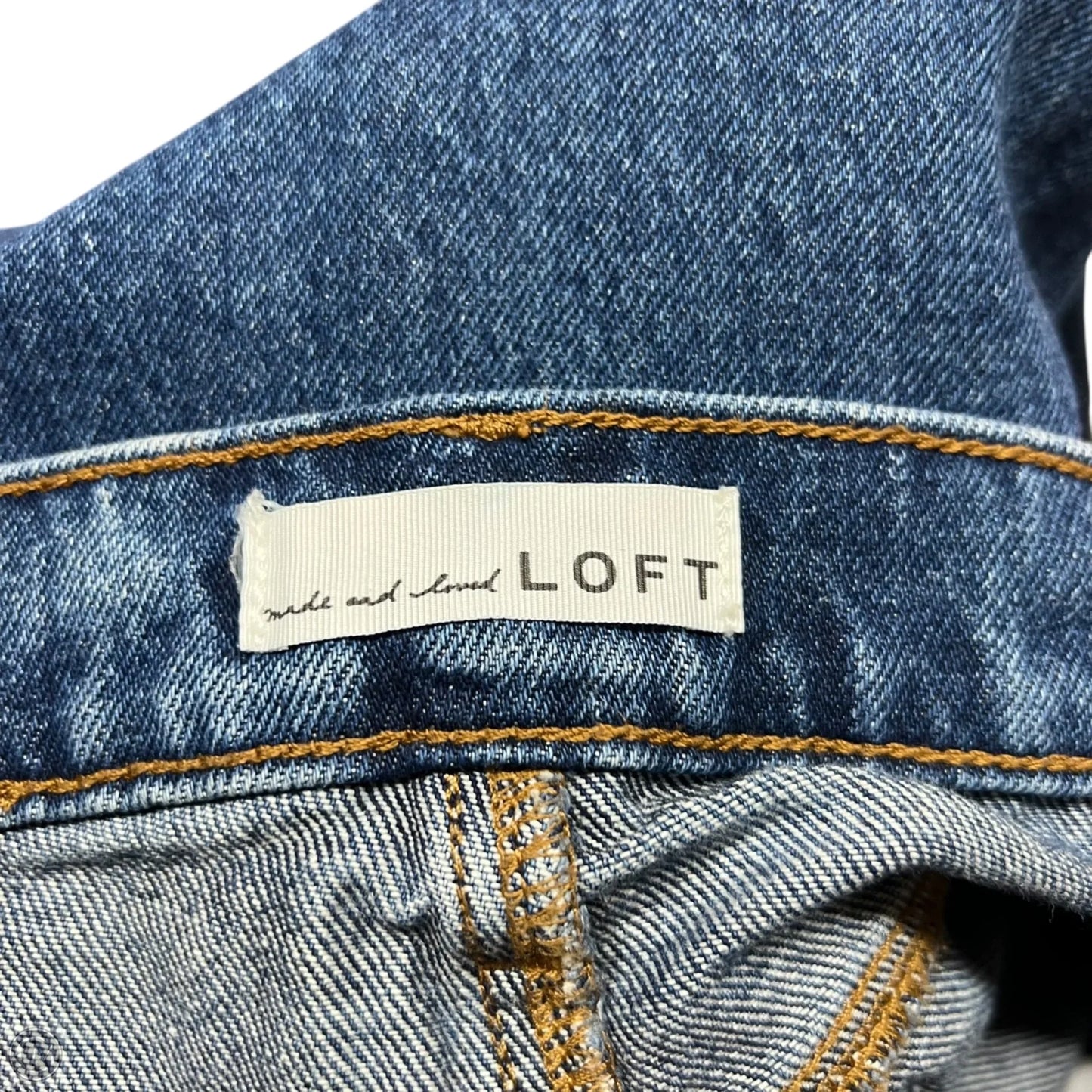 Jeans Wide Leg By Loft In Blue Denim, Size: 0