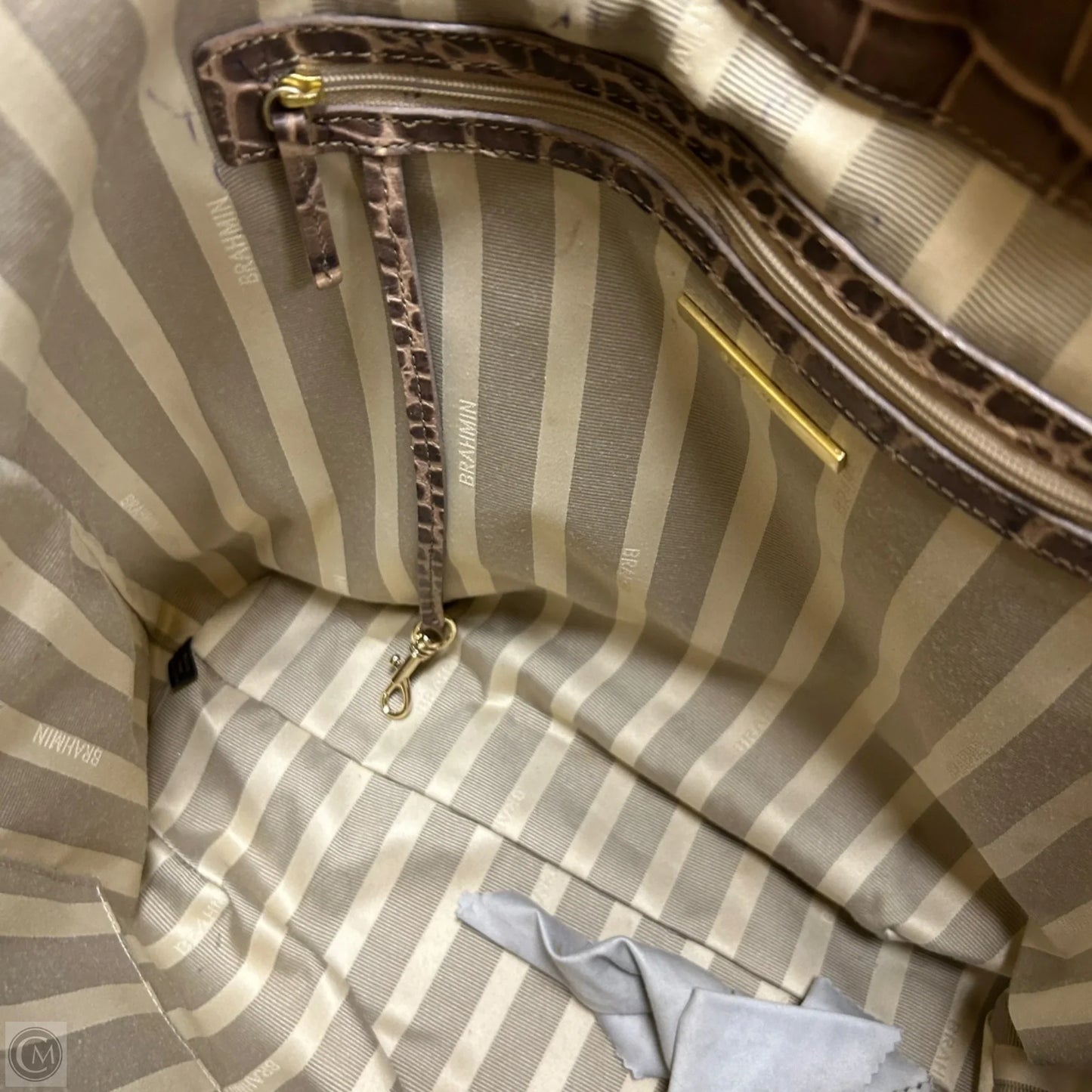Handbag Designer By Brahmin, Size: Large