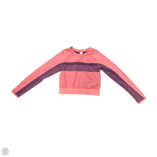 Athletic Top Long Sleeve Crewneck By Fabletics In Blue & Orange, Size: M