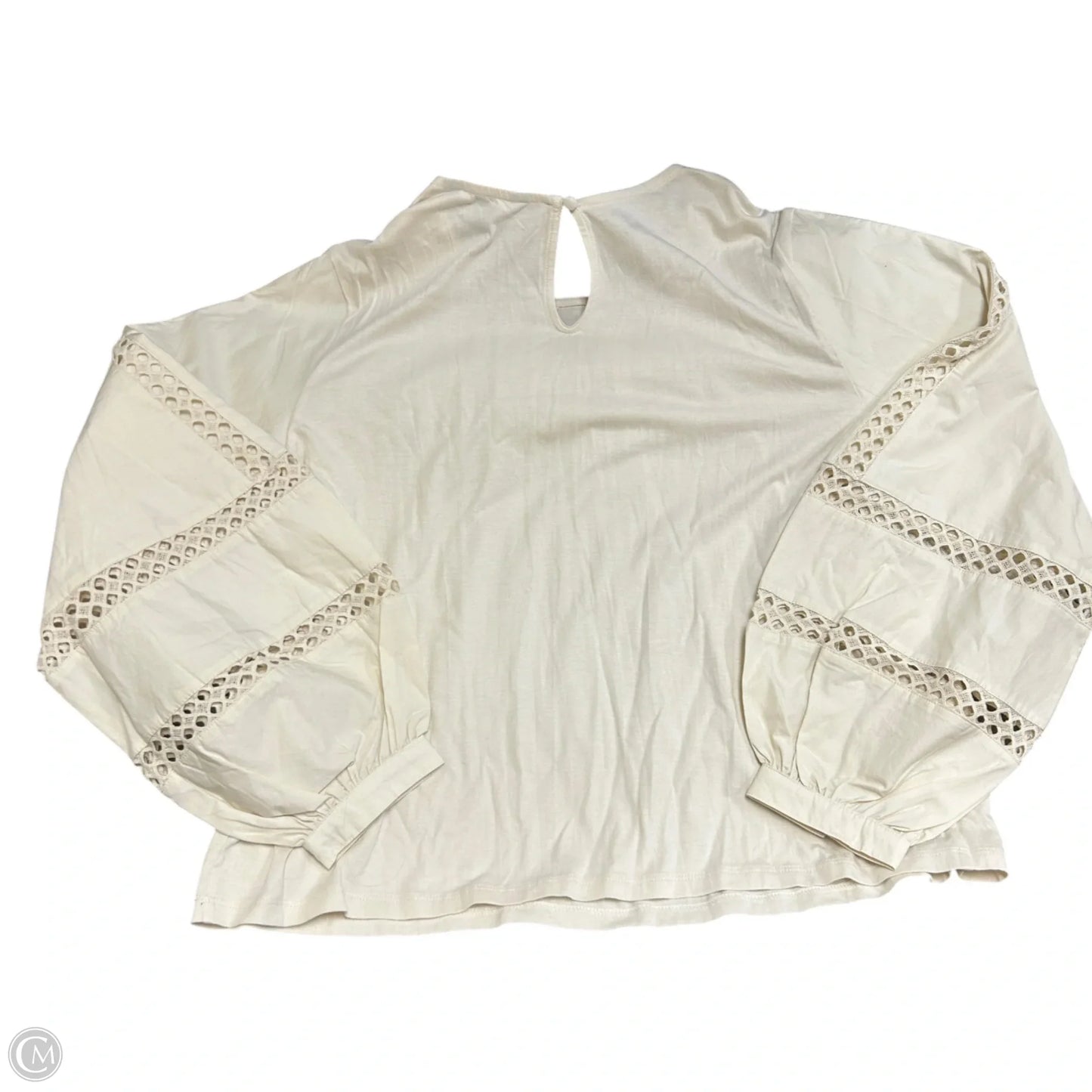 Top Long Sleeve By Banana Republic In Tan, Size: L