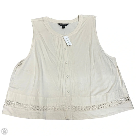 Top Sleeveless By Banana Republic In Tan, Size: L