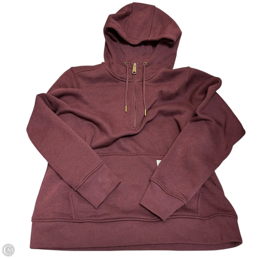 Sweatshirt Hoodie By Carhartt In Maroon, Size: L