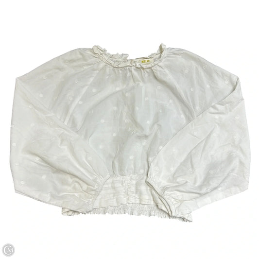 Top Long Sleeve By Maeve In Cream, Size: M