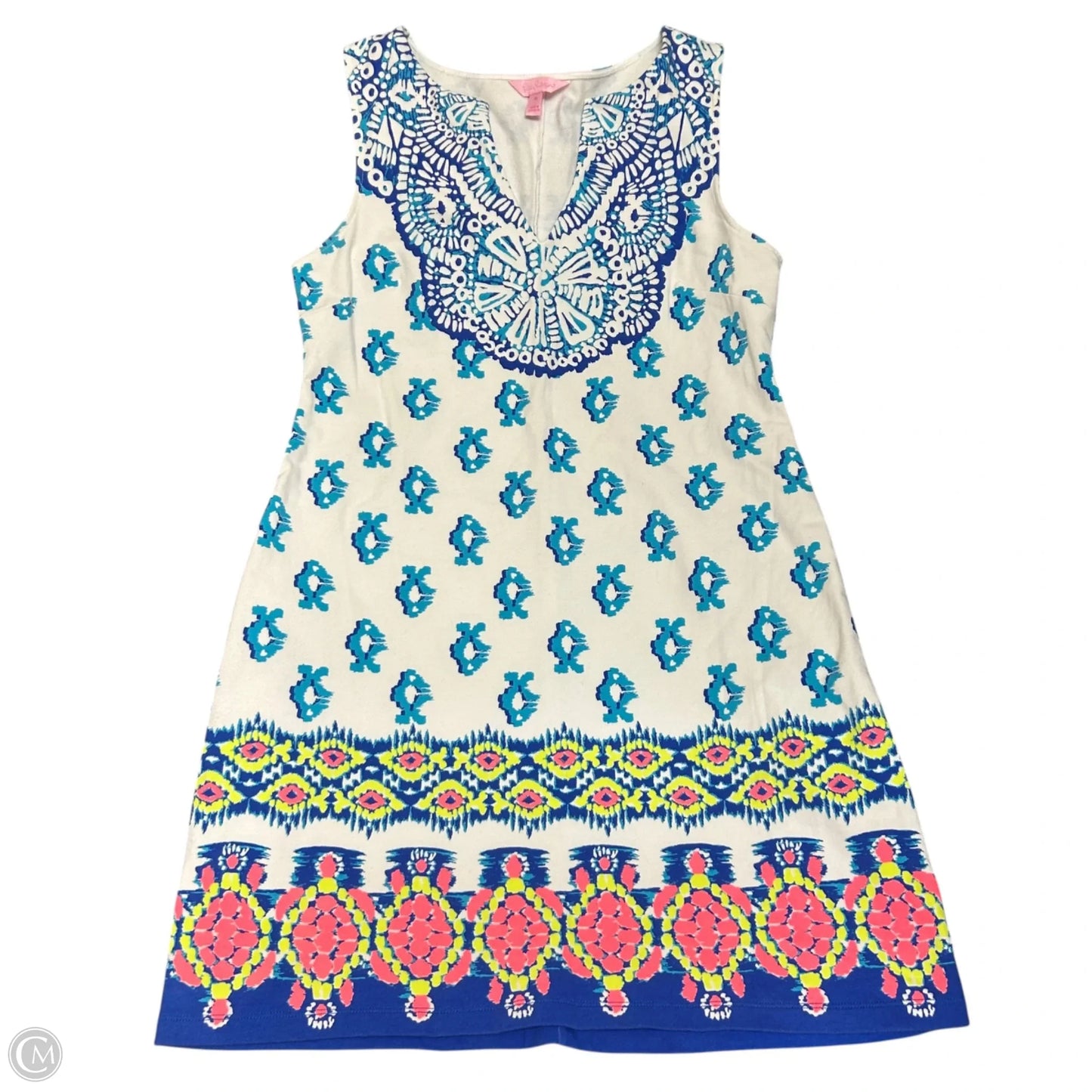 Dress Designer By Lilly Pulitzer In Blue & White, Size: M