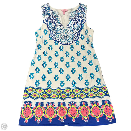 Dress Designer By Lilly Pulitzer In Blue & White, Size: M