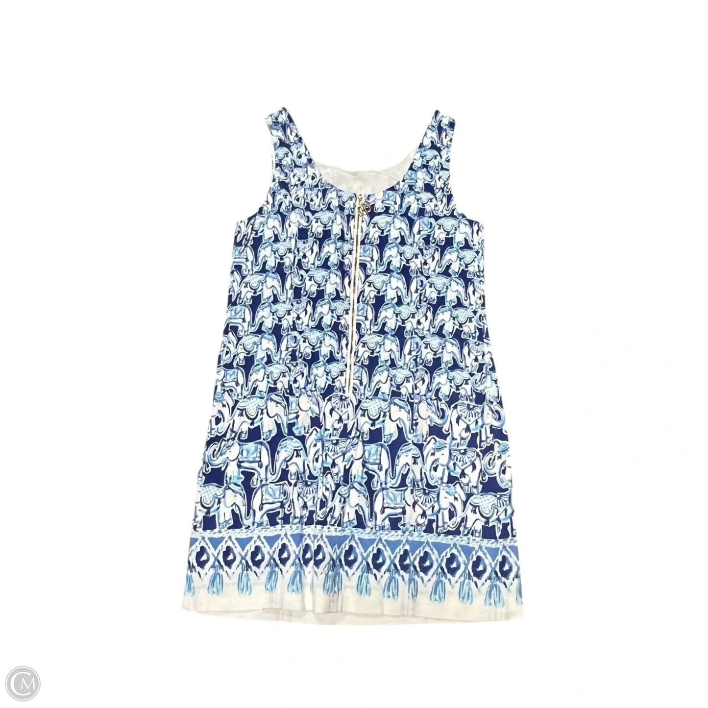Dress Designer By Lilly Pulitzer In Blue & White, Size: M