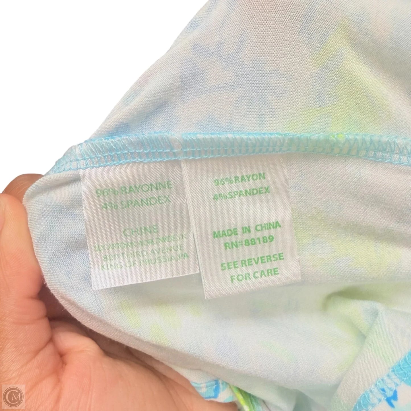 Romper Designer By Lilly Pulitzer In Blue & Green, Size: M