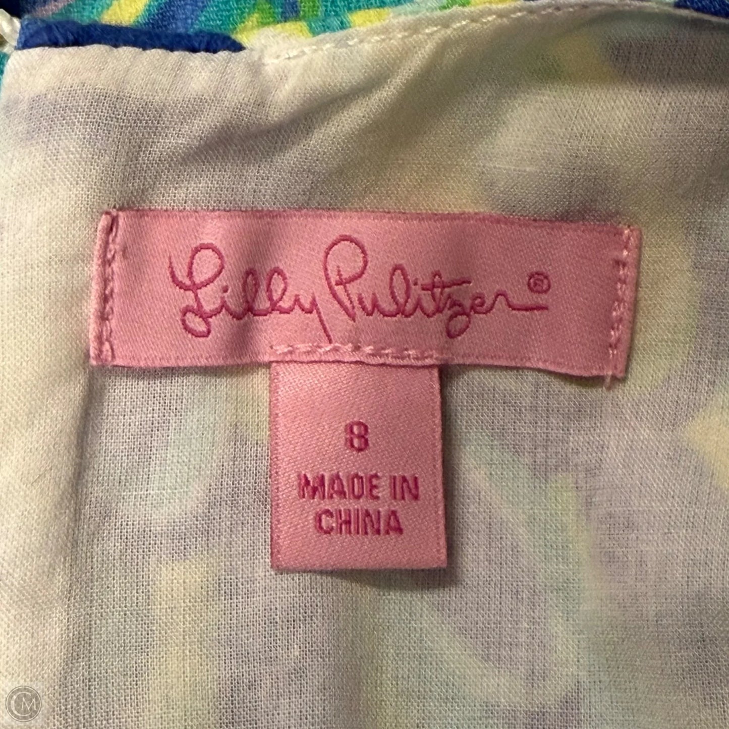 Dress Designer By Lilly Pulitzer In Blue & Green, Size: M