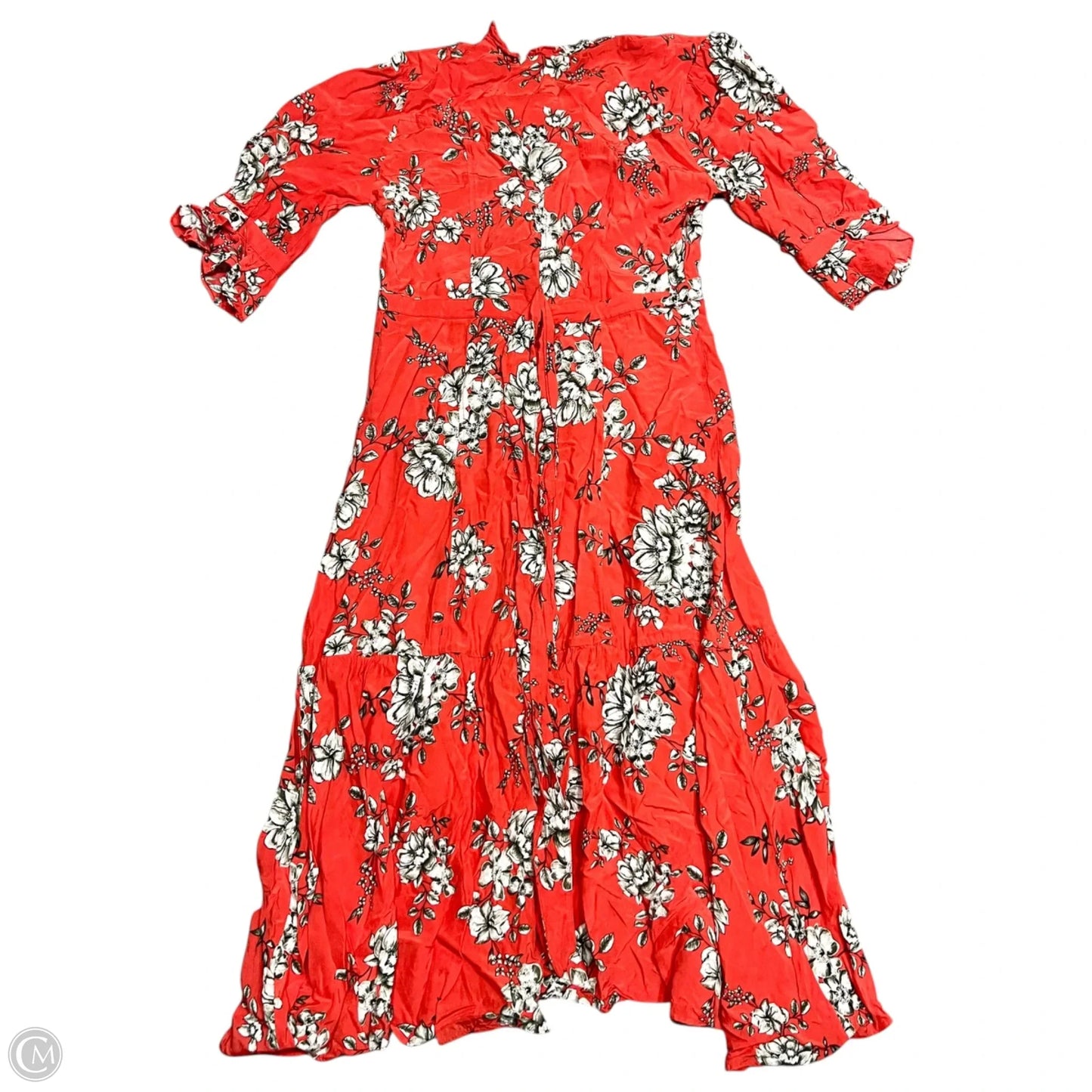 Dress Casual Maxi By Marissa Web In Orange & White, Size: M