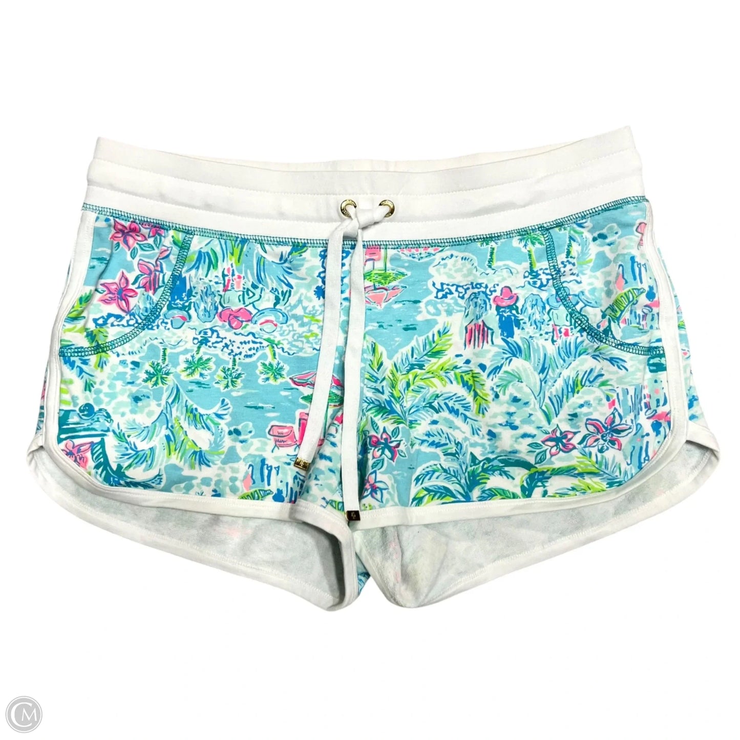 Shorts Designer By Lilly Pulitzer In Blue & White, Size: 4