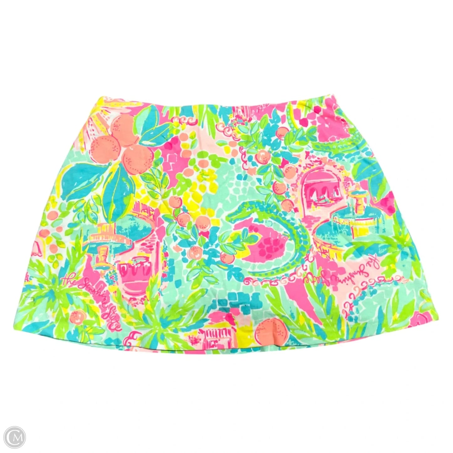 Skort Designer By Lilly Pulitzer In Green & Pink, Size: 0