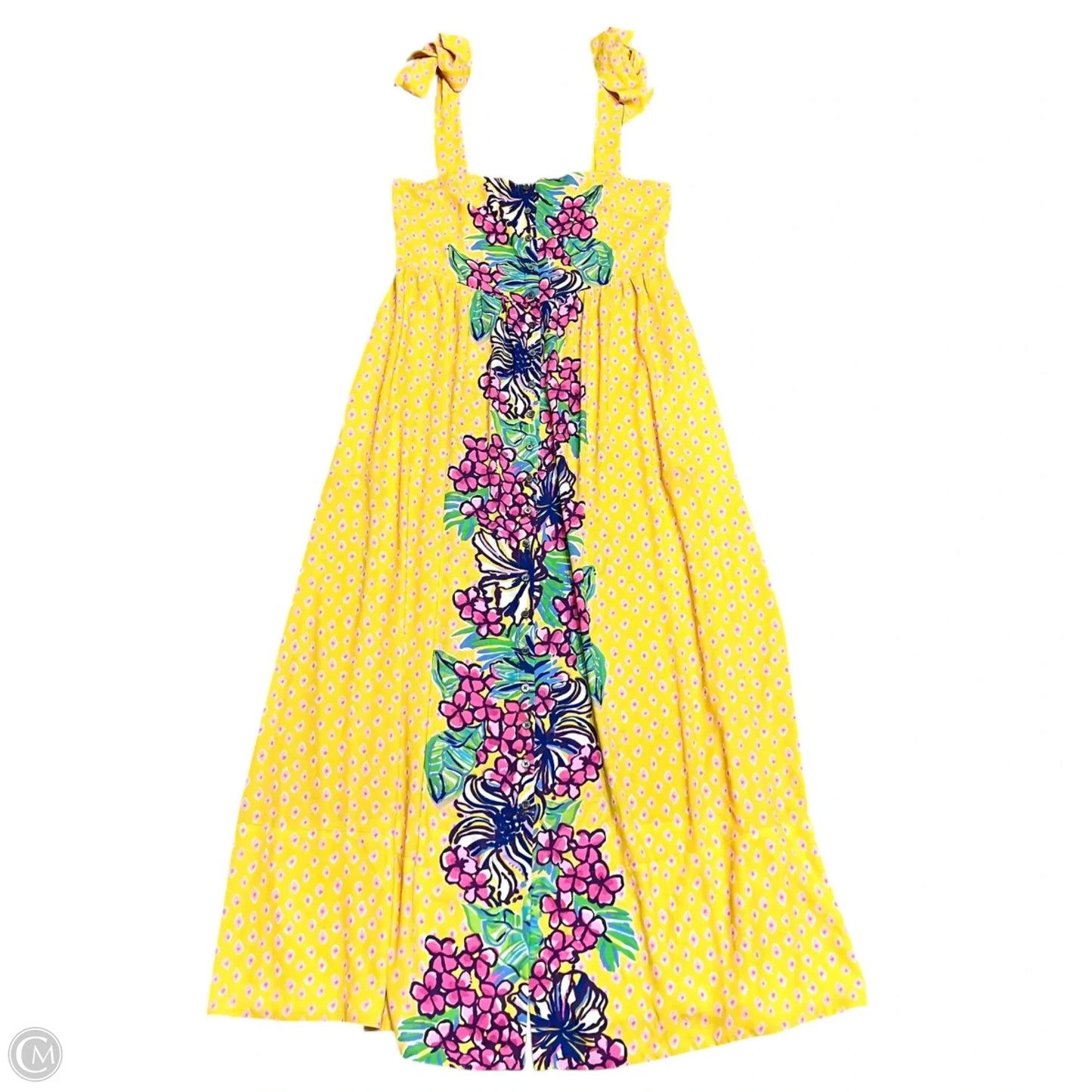 Dress Designer By Lilly Pulitzer In Blue & Yellow, Size: S