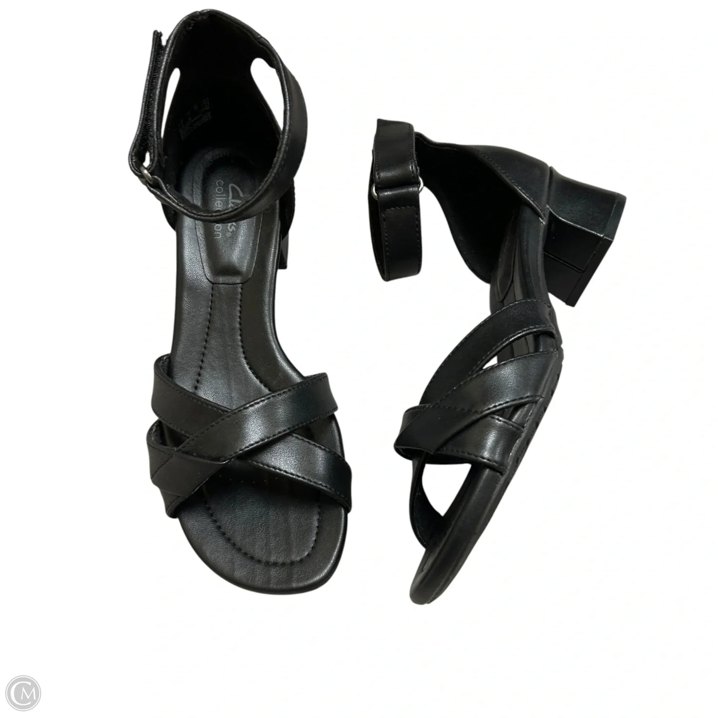 Sandals Heels Block By Classic Collection In Black, Size: 7.5