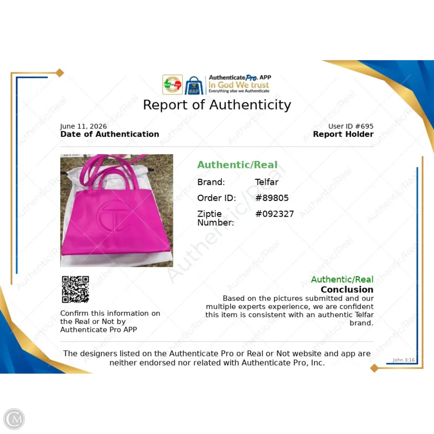 Tote Designer By Telfar, Size: Medium