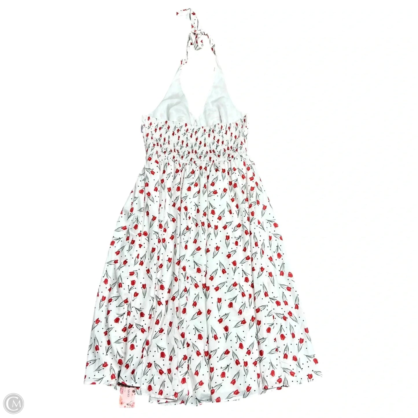 Dress Casual Midi By Shein In Red & White, Size: M