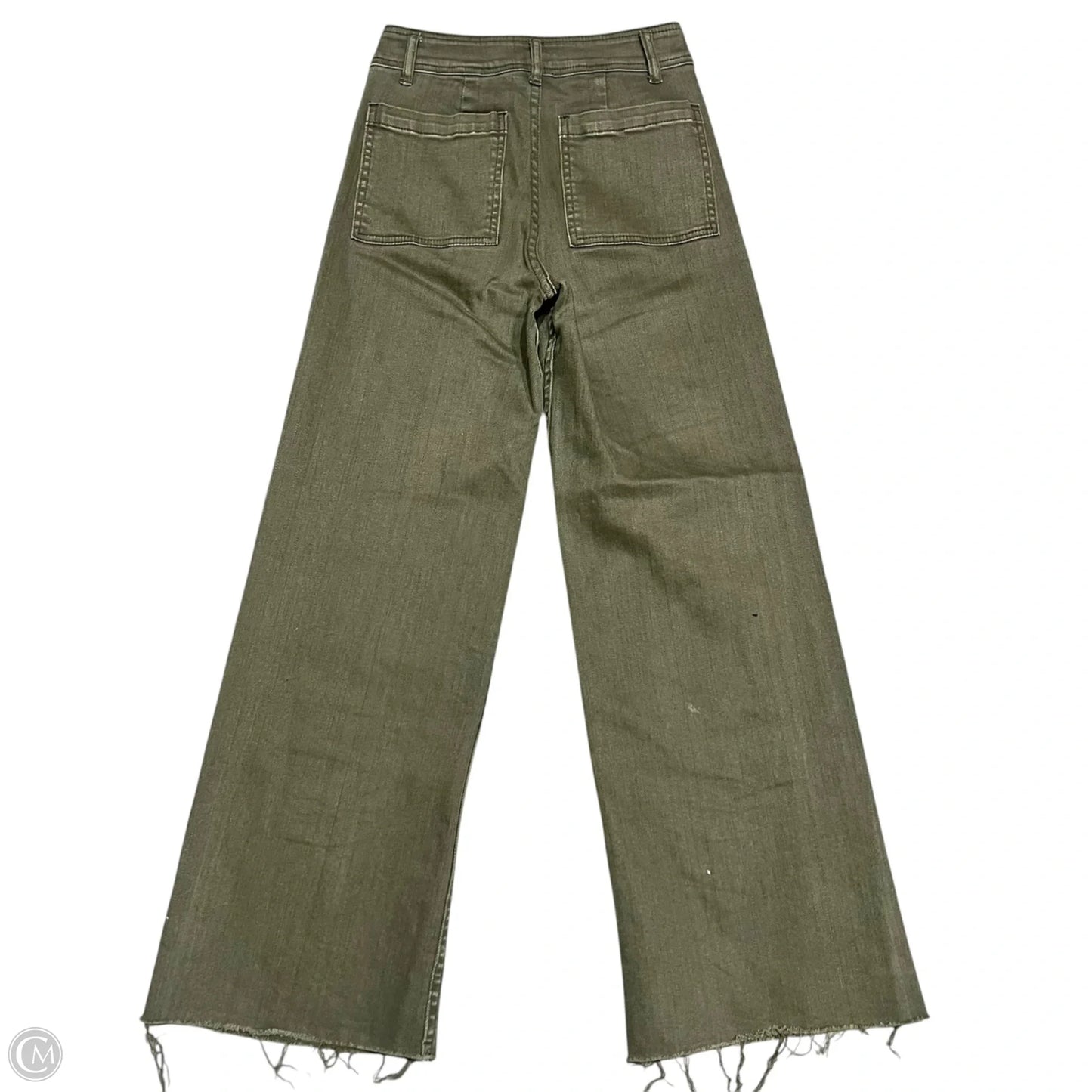 Jeans Flared By Miou Muse In Green Denim, Size: 4