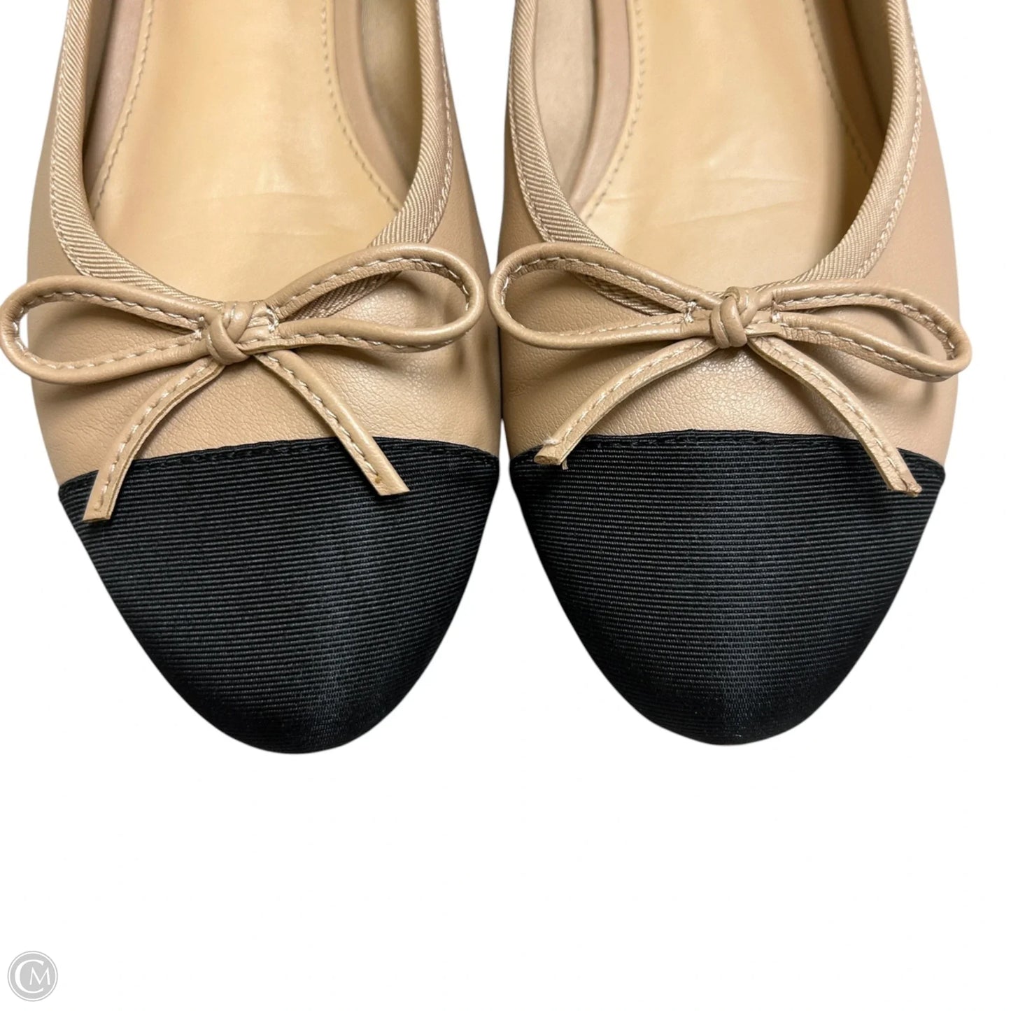 Shoes Flats By Steve Madden In Black & Tan, Size: 6.5