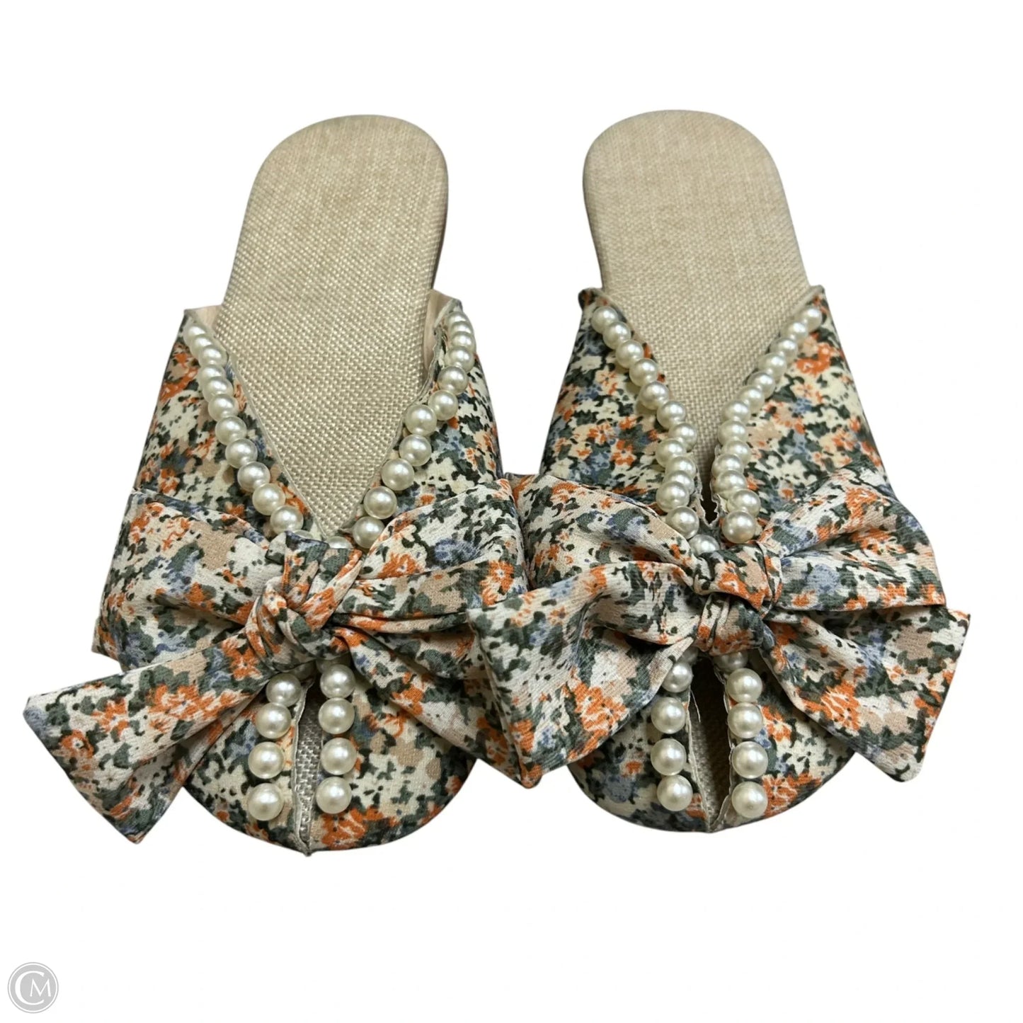 Shoes Flats In Floral Print, Size: 7.5