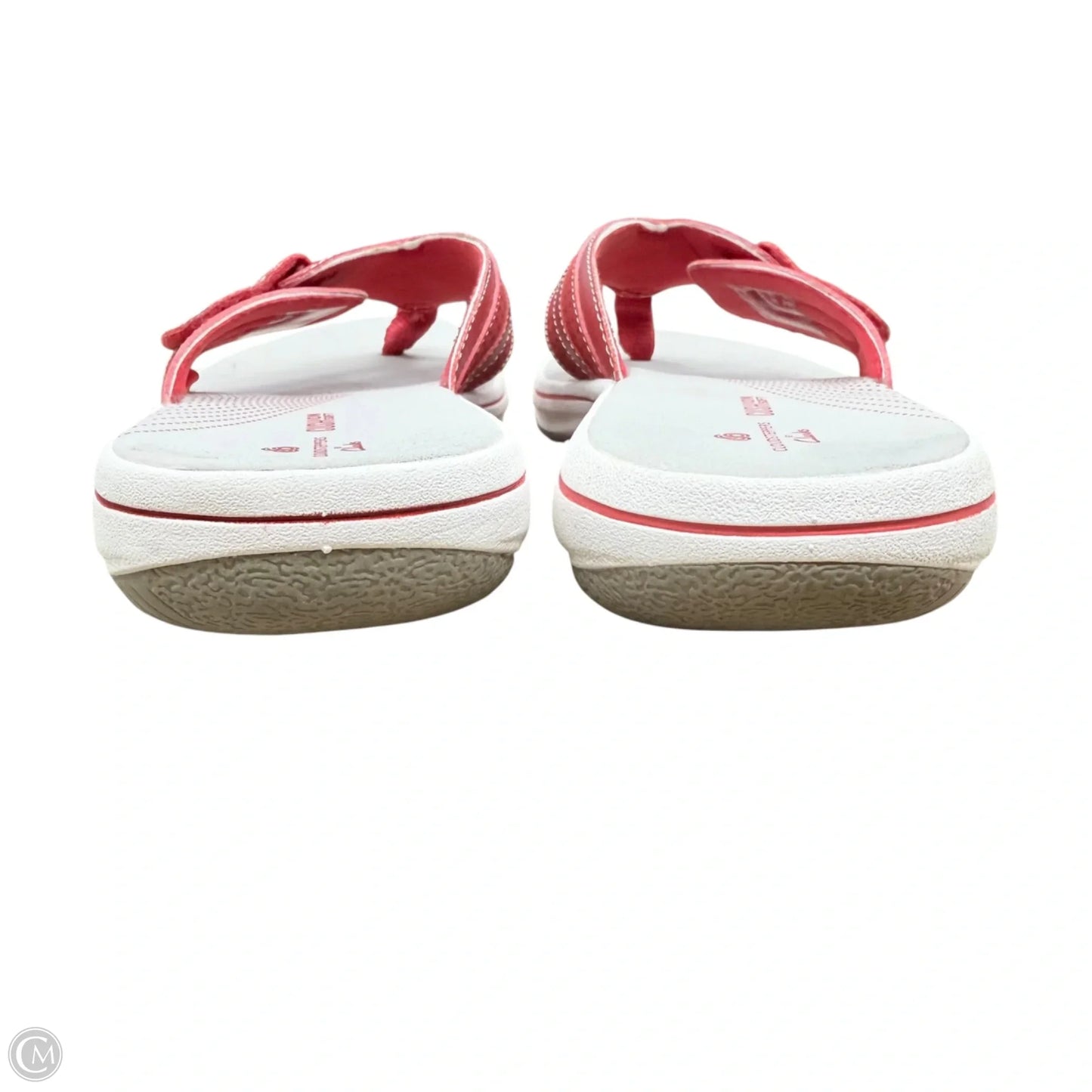 Sandals Flats By Clarks In Red, Size: 8