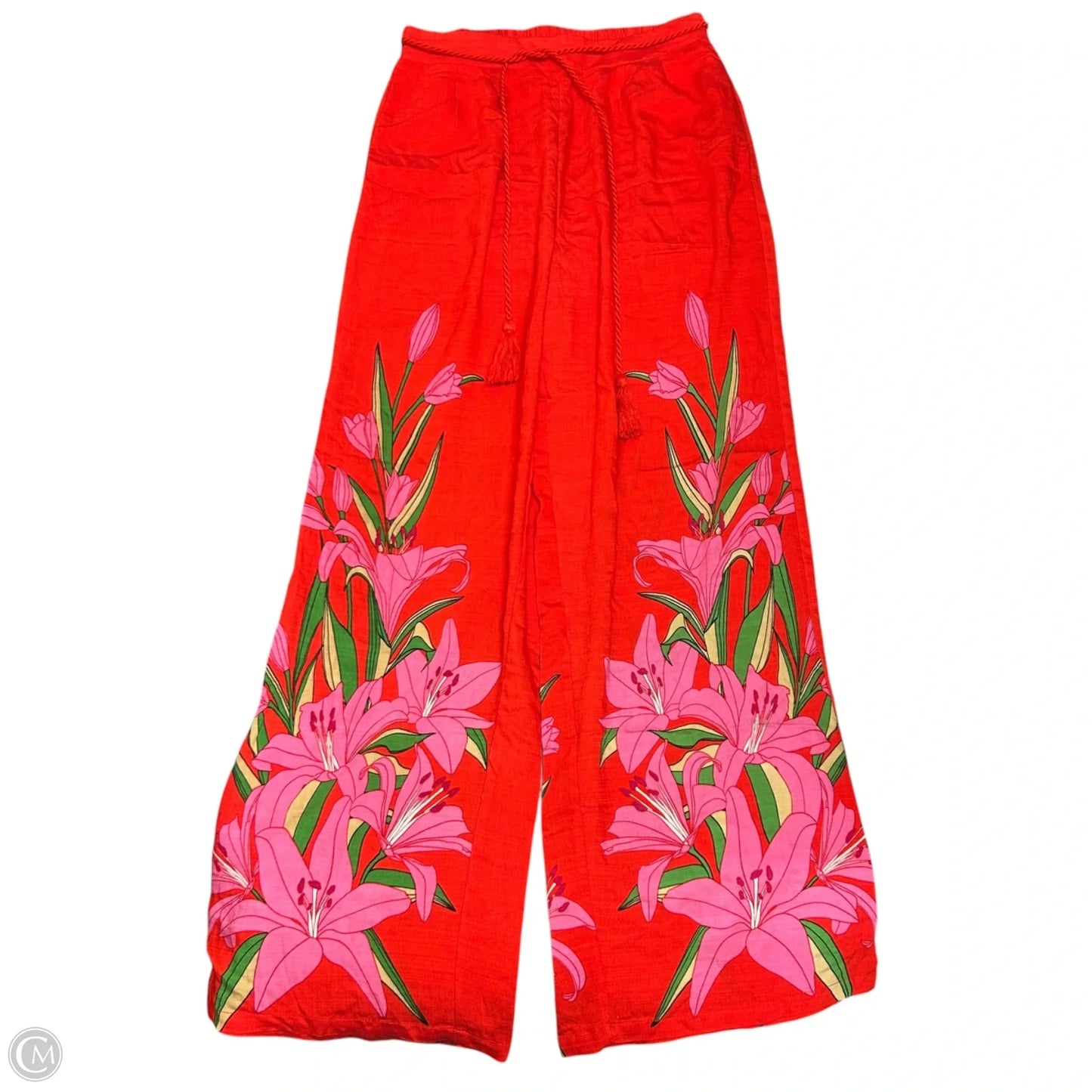Pants Wide Leg By Lulumari In Pink & Red, Size: S