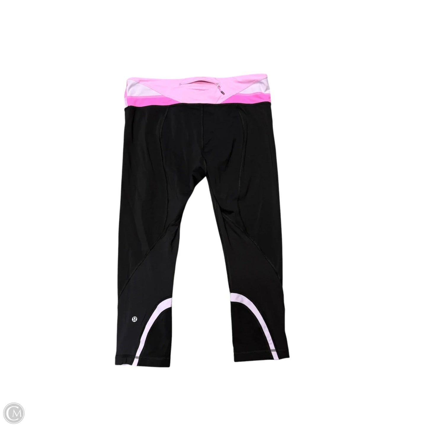Athletic Leggings Capris By Lululemon In Grey & Pink, Size: 10