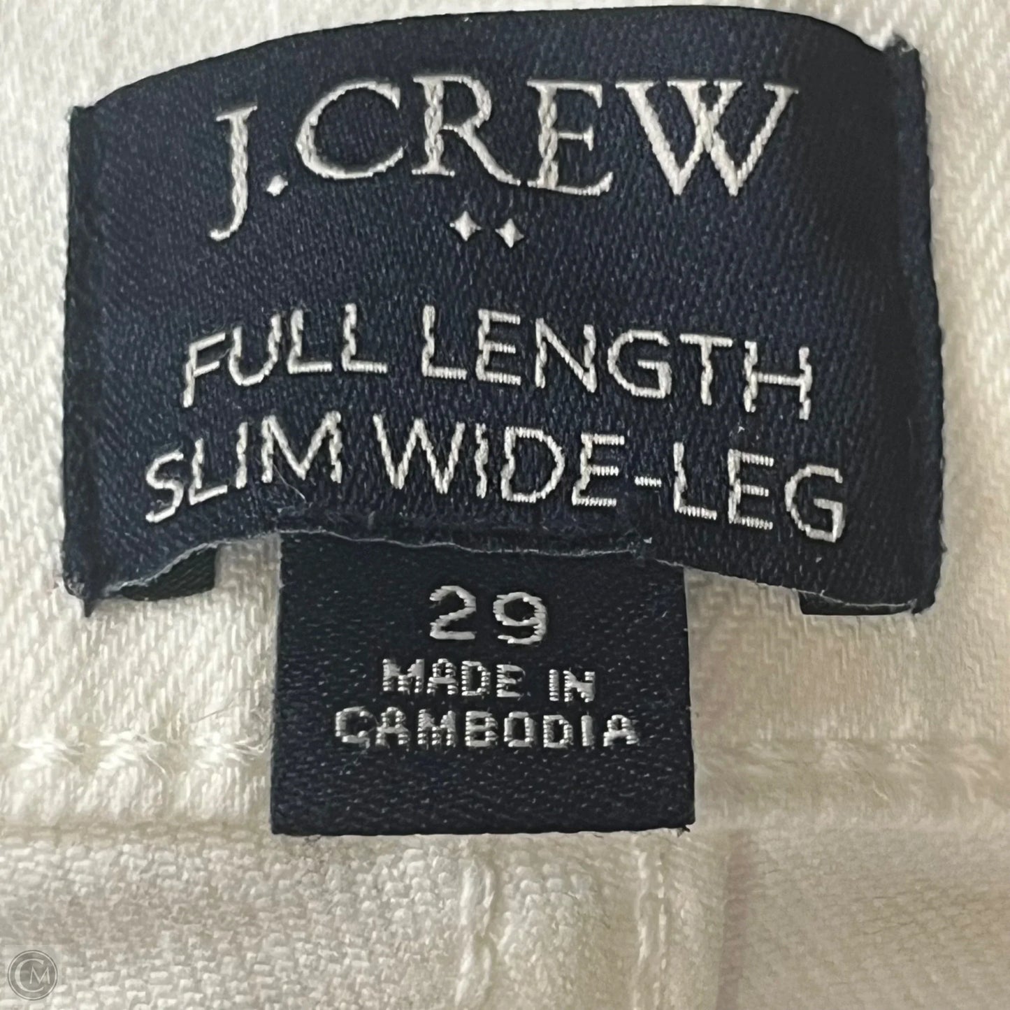 Jeans Wide Leg By J. Crew In Cream Denim, Size: 8