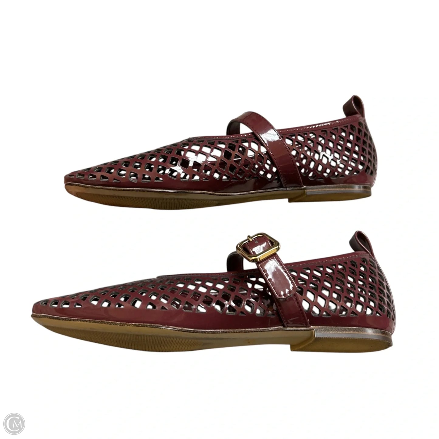 Shoes Flats By H&m In Maroon, Size: 6.5