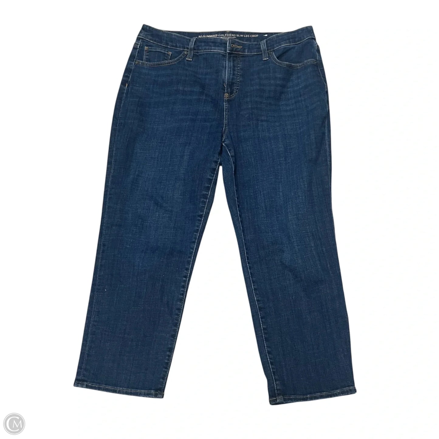 Jeans Cropped By Chicos In Blue Denim, Size: 2