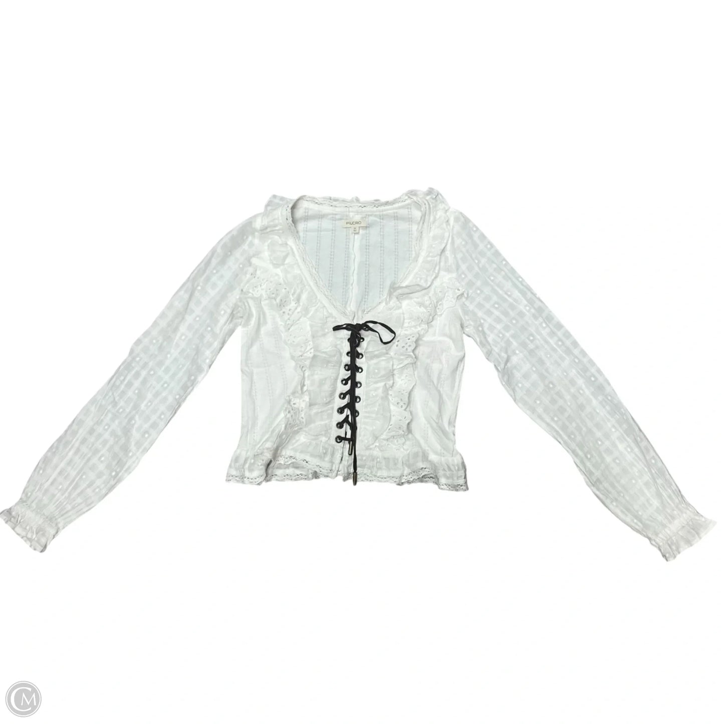 Top Long Sleeve By Pilcro In White, Size: Xs