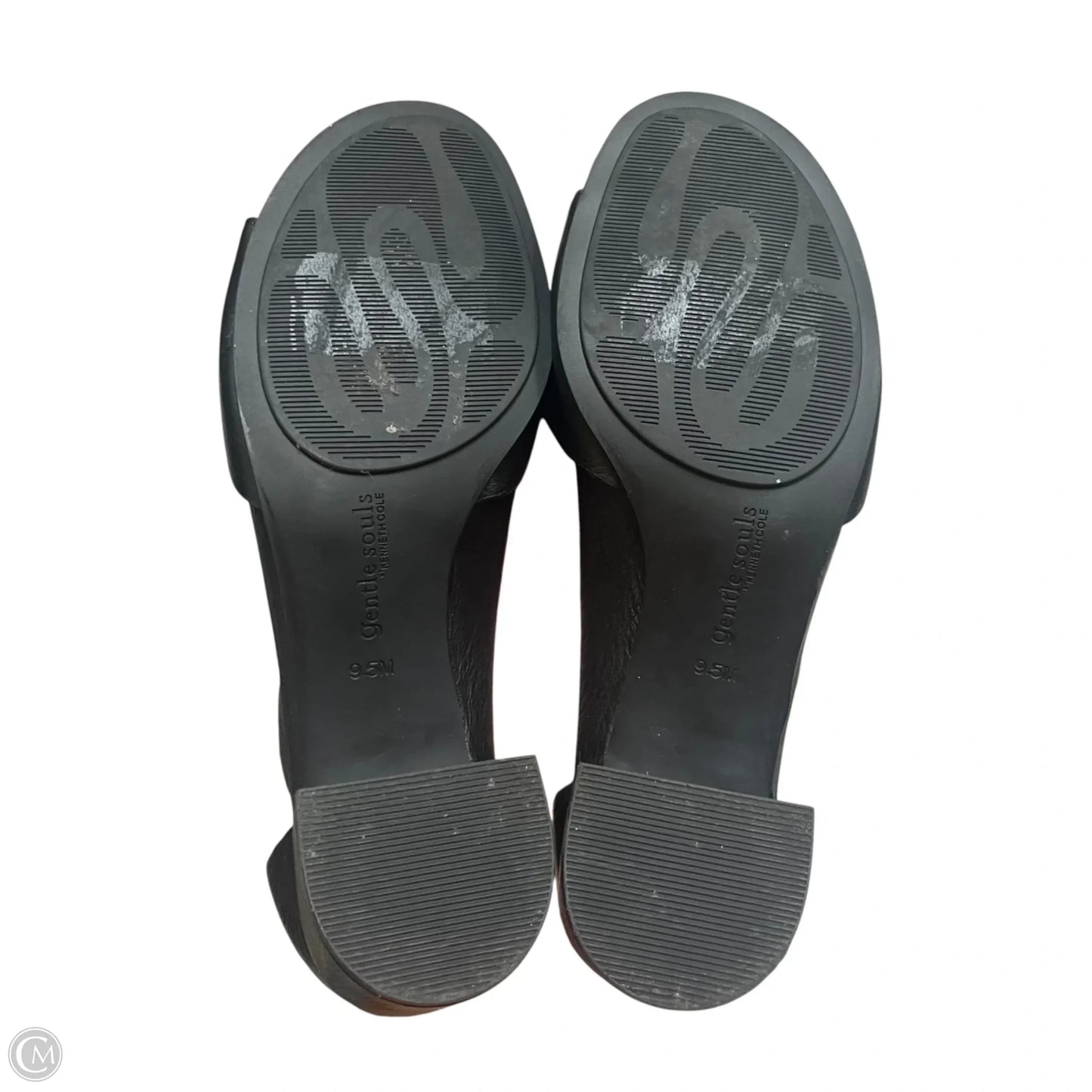 Sandals Heels Block By Gentle Souls In Black, Size: 9.5
