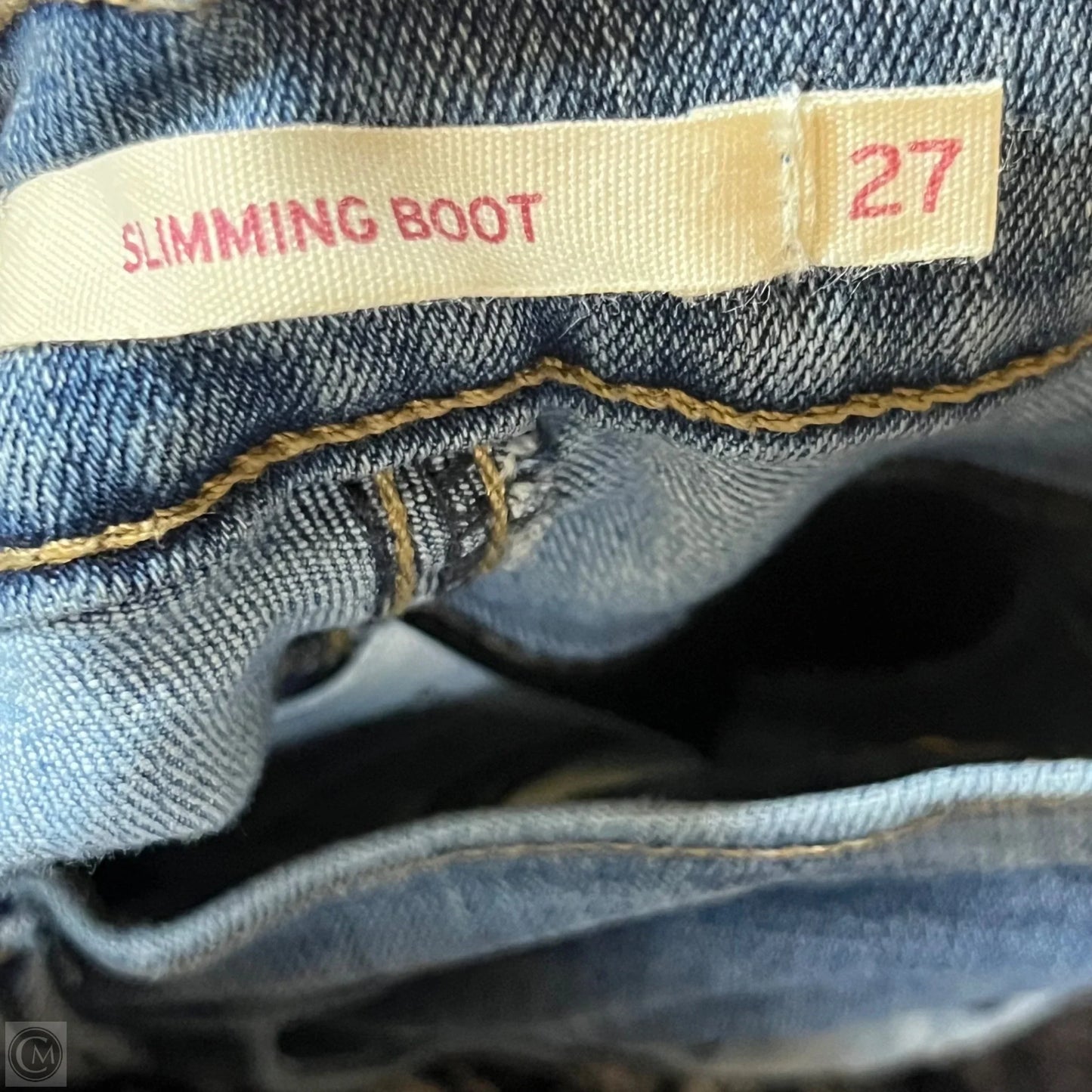 Jeans Boot Cut By Levis In Blue Denim, Size: 4