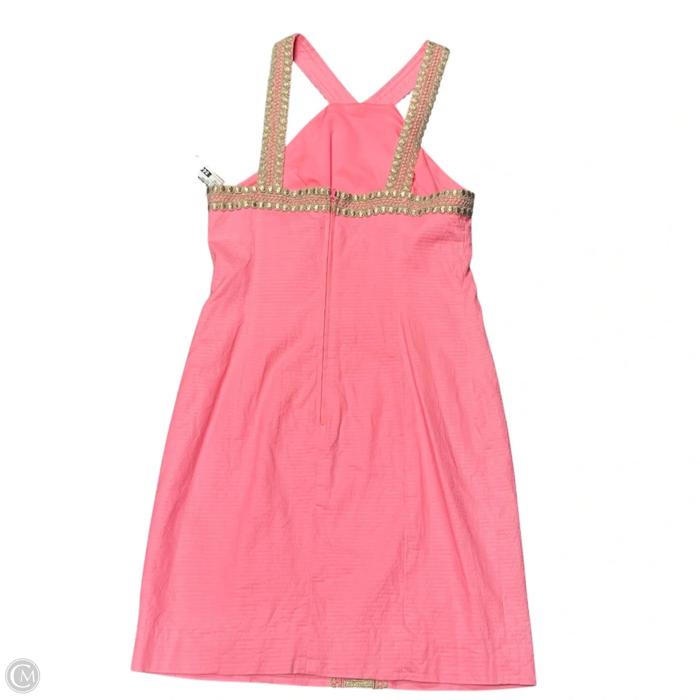 Dress Designer By Lilly Pulitzer In Gold & Pink, Size: Xs