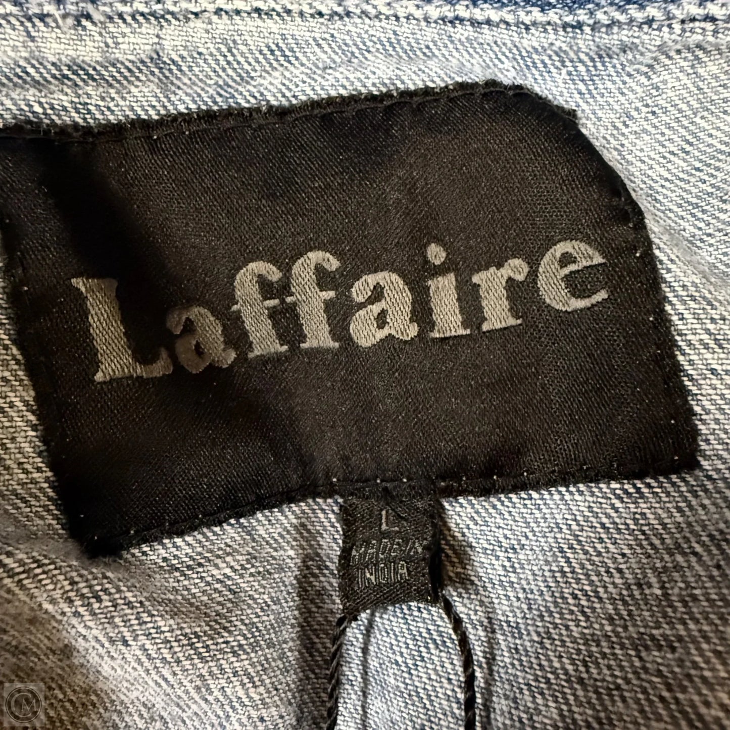Jacket Denim In Blue Denim, Size: L