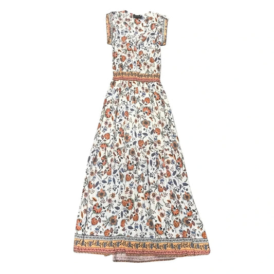 Dress Casual Maxi By  Gibson Look In Blue & Orange, Size: Xs