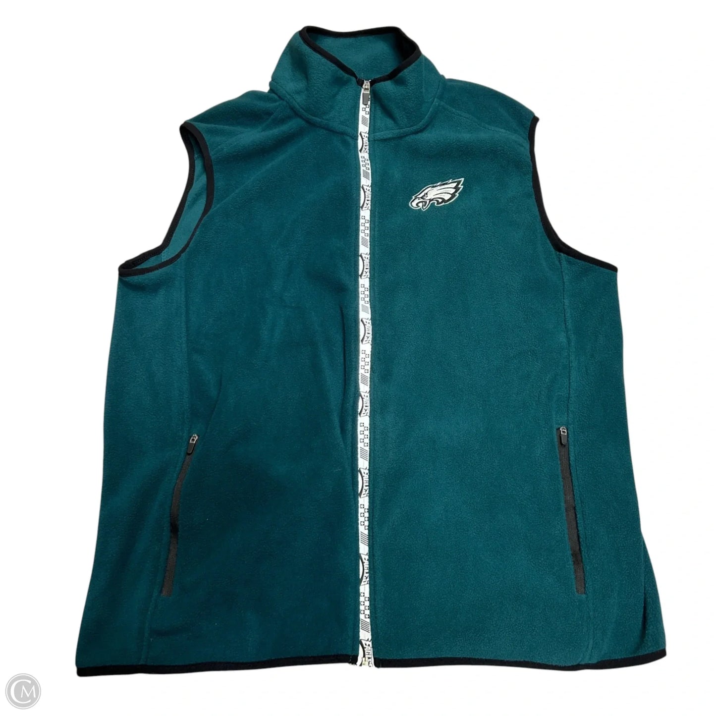 Vest Fleece By Nfl In Black & Green, Size: Xl