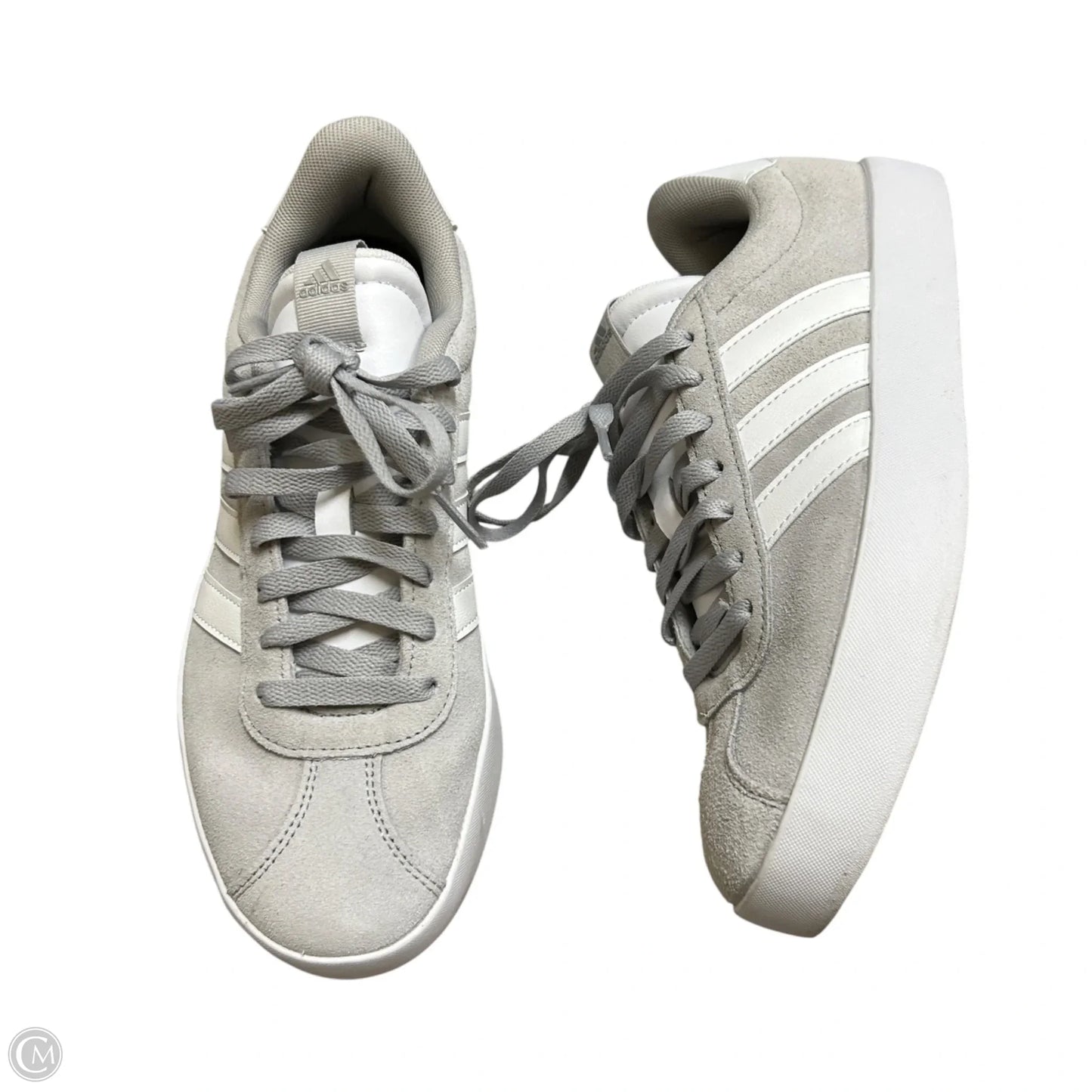 Shoes Sneakers By Adidas In Grey & White, Size: 8.5