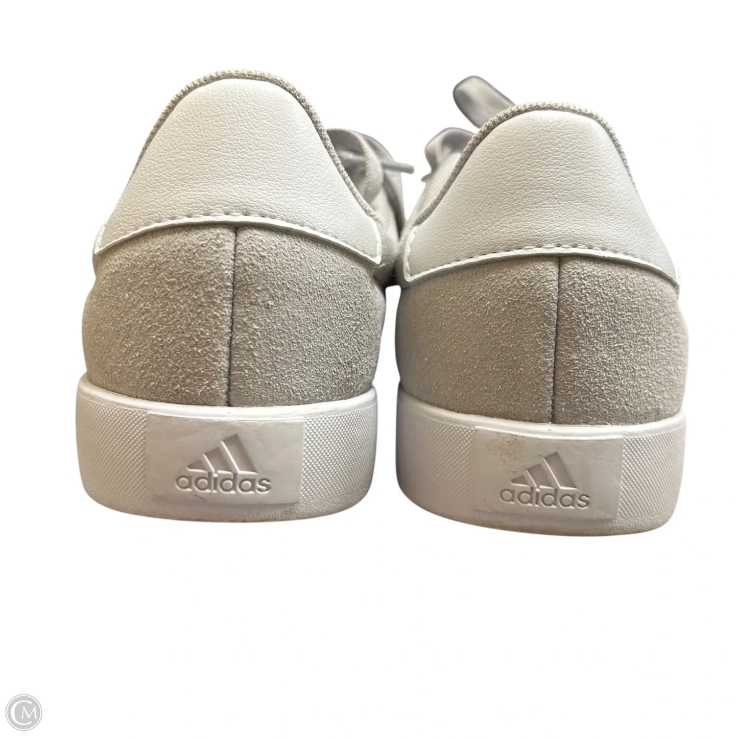 Shoes Sneakers By Adidas In Grey & White, Size: 8.5