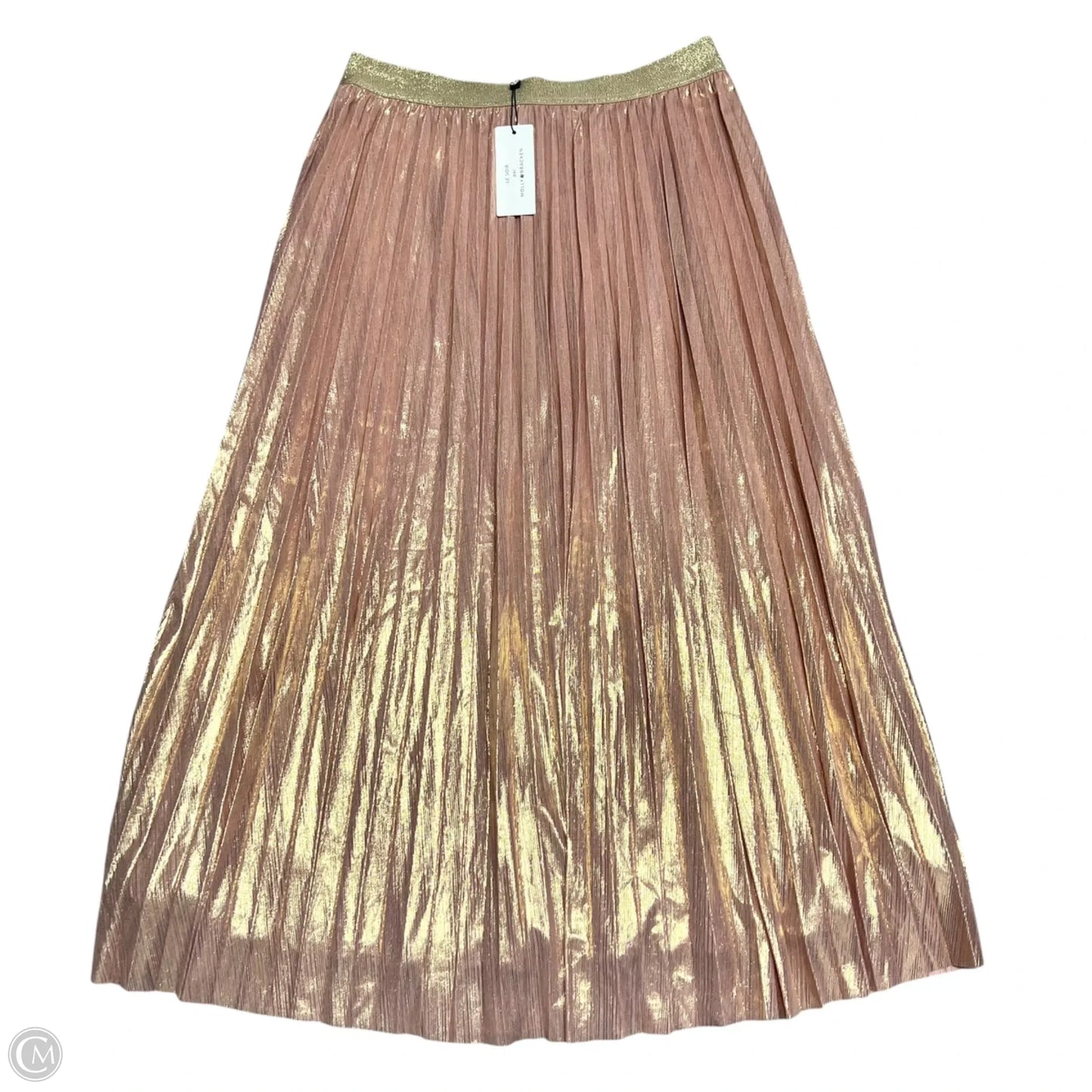 Skirt Maxi By Molly Bracken In Gold & Pink, Size: 16