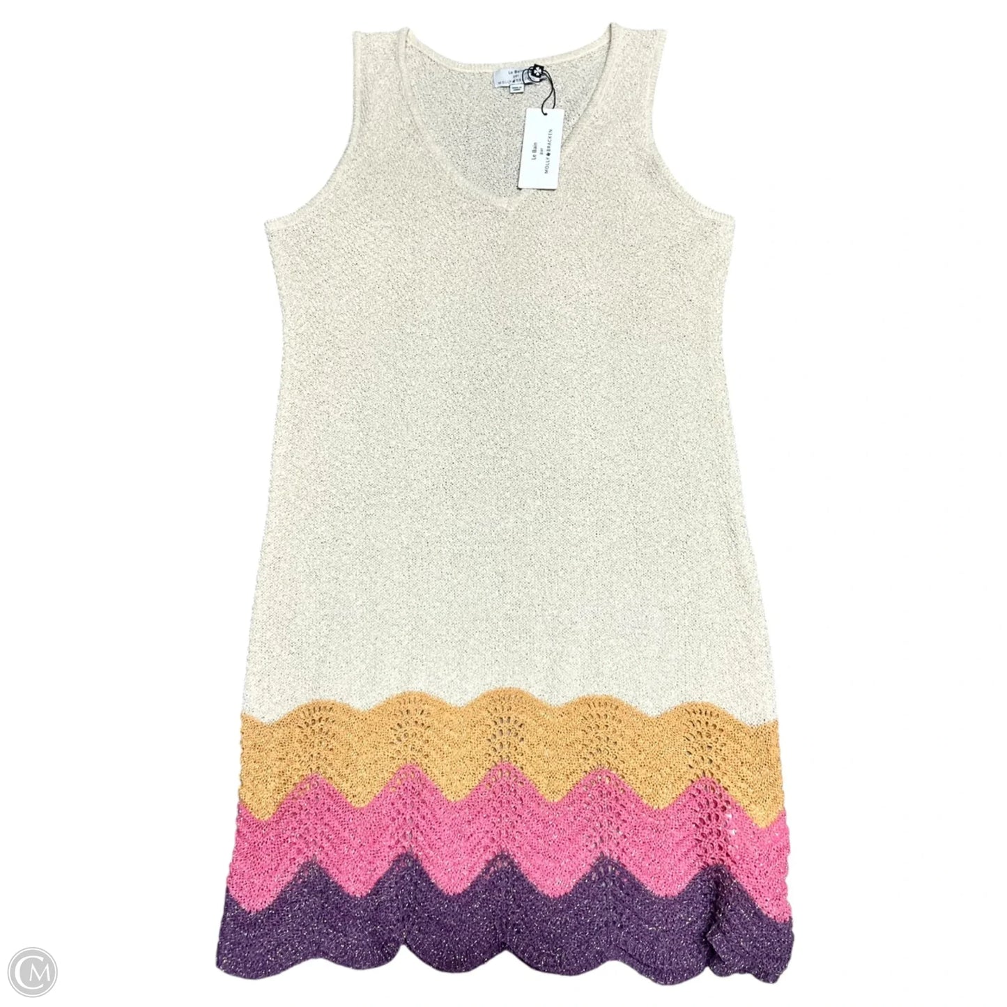 Dress Casual Midi By Molly Bracken In Purple & Tan, Size: S