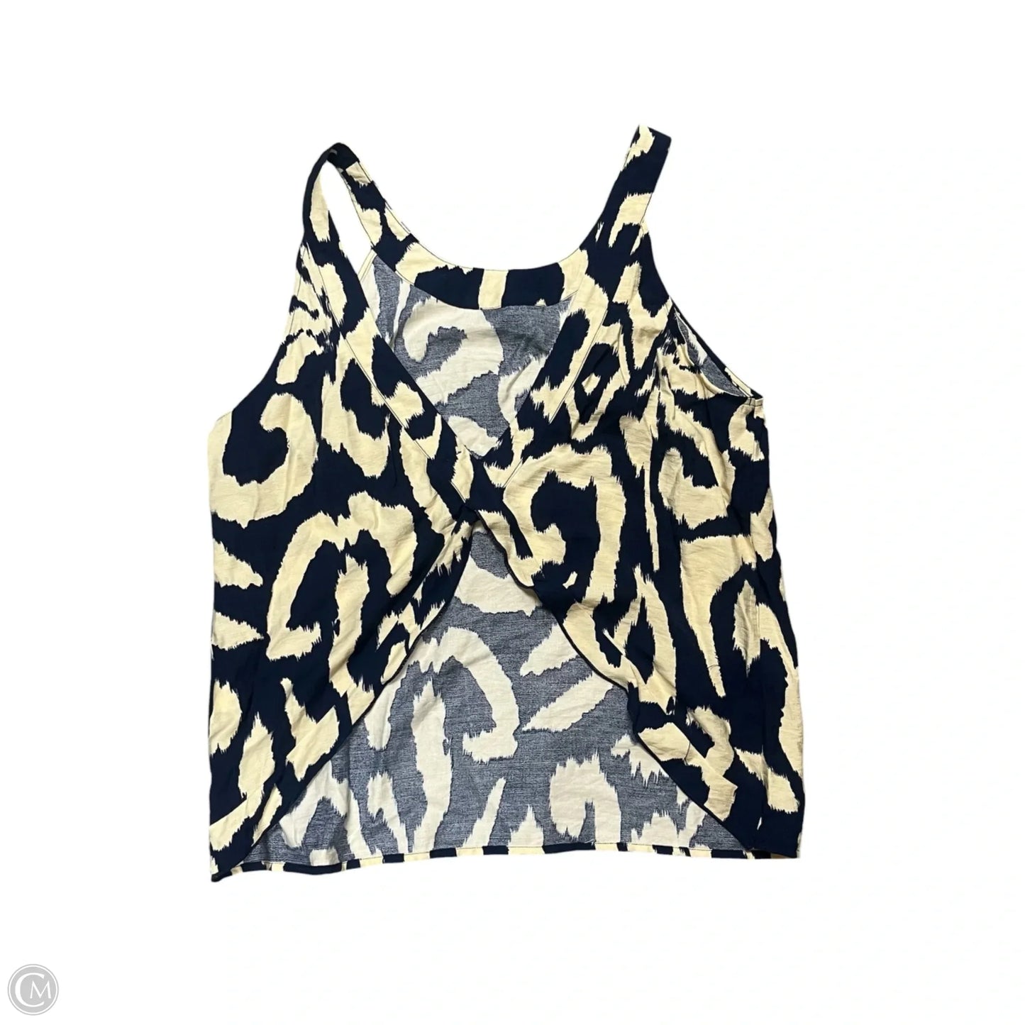 Top Sleeveless By Molly Bracken In Blue & Cream, Size: L