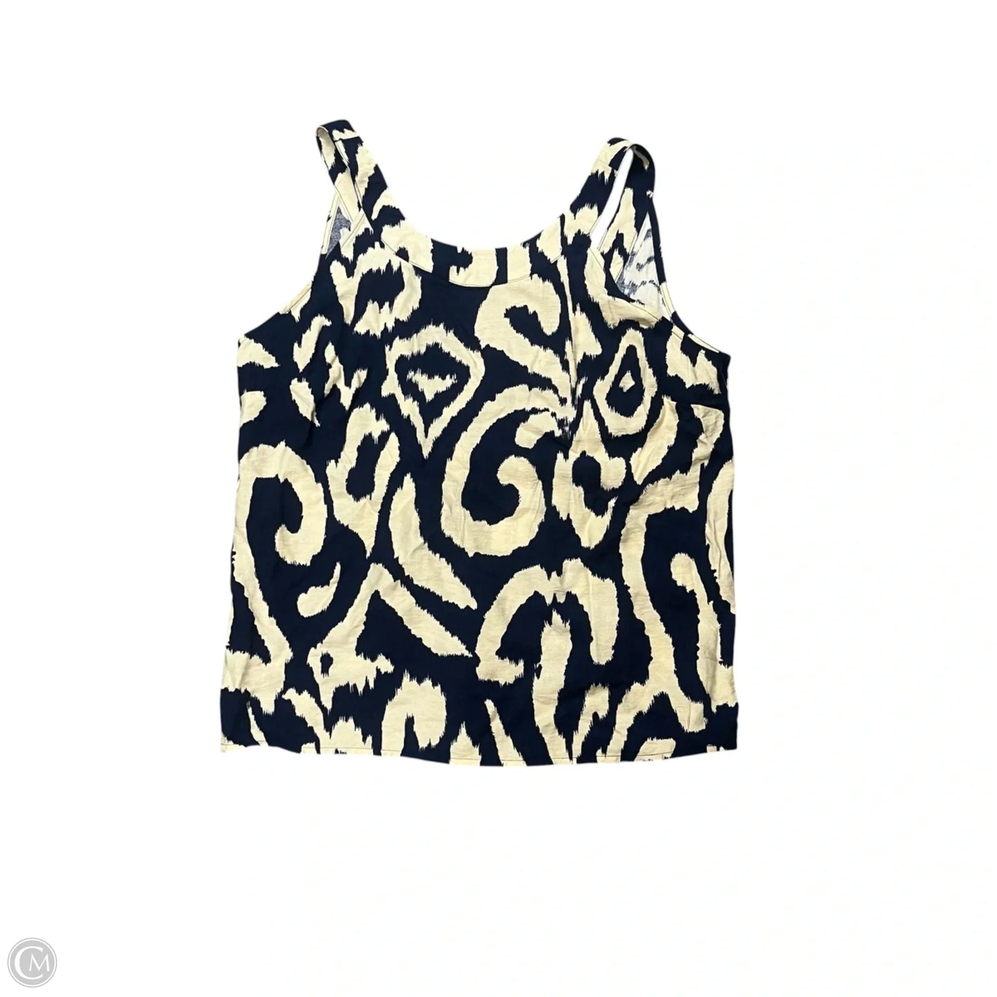 Top Sleeveless By Molly Bracken In Blue & Cream, Size: Xl