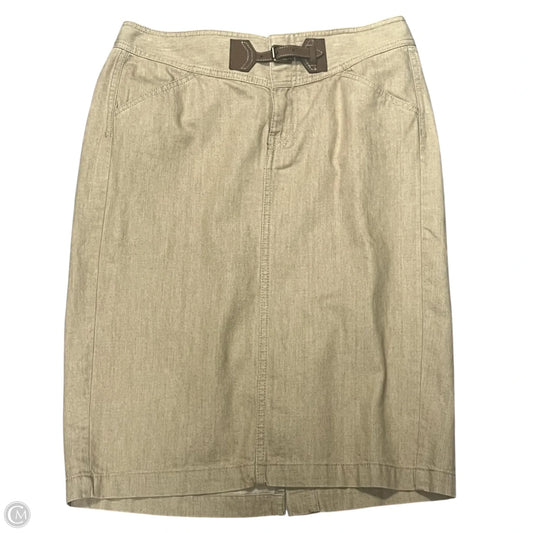 Skirt Midi By Lauren Jeans Co In Tan Denim, Size: 4