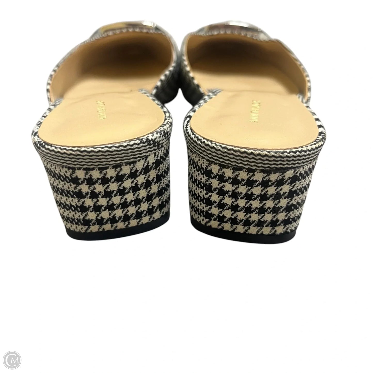 Shoes Heels Block By Ann Taylor In Black & White, Size: 8.5