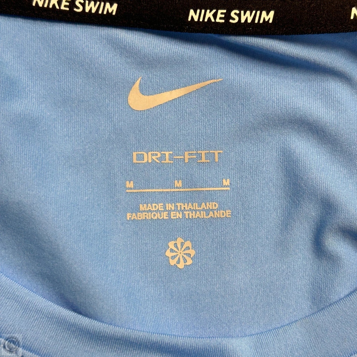 Athletic Top Short Sleeve By Nike In Blue, Size: M