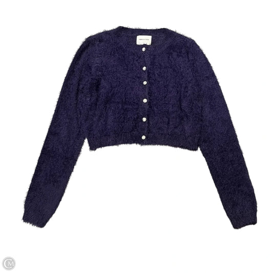 Sweater Cardigan By Industry In Purple, Size: L